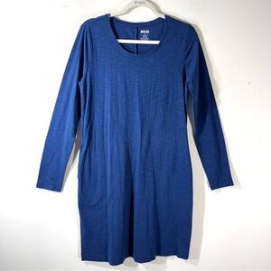 Duluth Trading Co Long Sleeve Blue Knit Dress